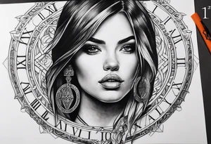 date 13/02/2022 in roman numerals tattoo idea