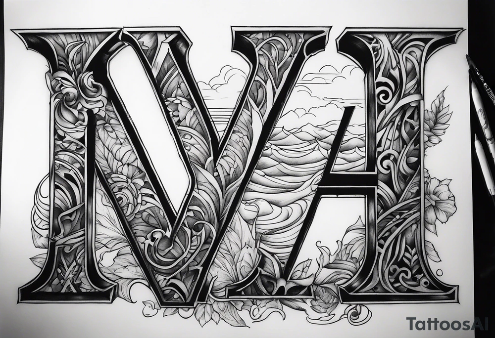 XXII XI MMXX letters in sunset tattoo idea