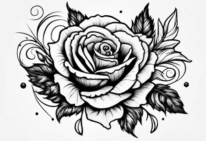 Carnation and rose tattoo idea