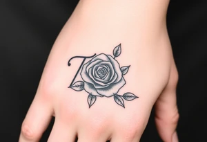 Name Tori with rose tattoo idea