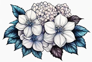 Hydrangea flowers tattoo idea