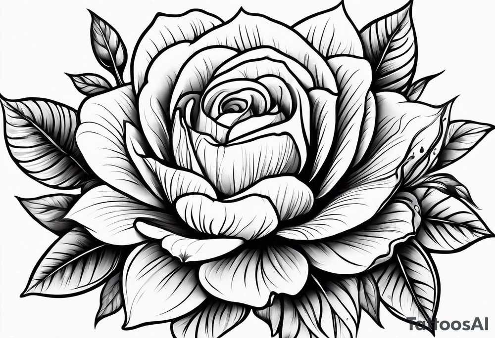 A beautiful flower tattoo idea