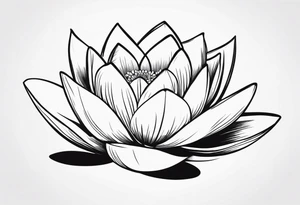 a single water lily. with the words i love you underneath tattoo idea