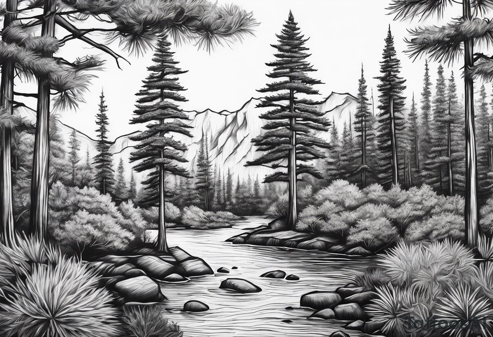 Cypress trees tattoo idea
