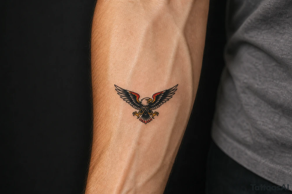 spread eagle tattoo idea