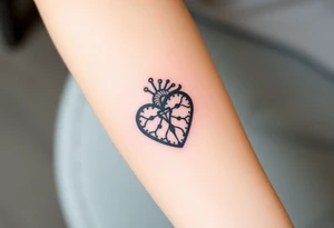 medieval heart woodcut tattoo idea