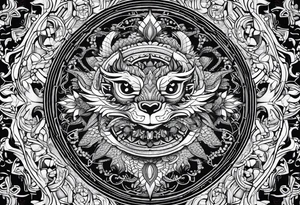dragons mandala tattoo idea