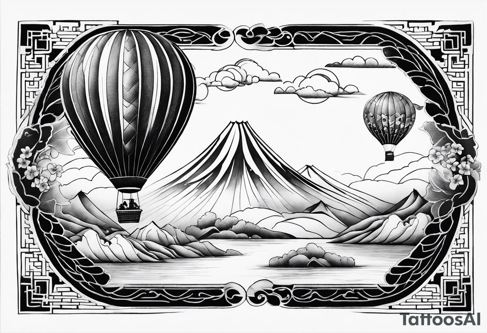 Hot air balloon tattoo idea