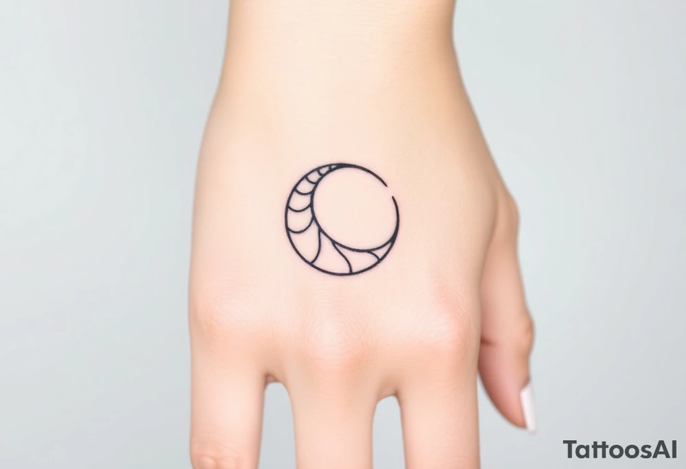 Tatouage mystique avec croissant de lune tattoo idea
