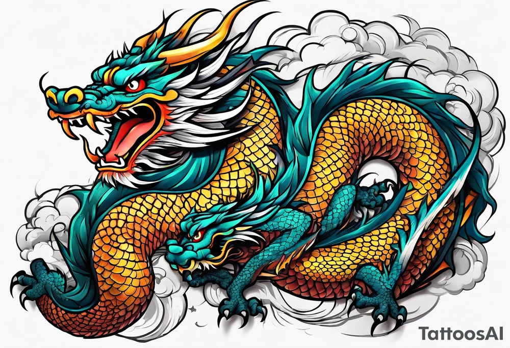 japanese dragon tattoo idea