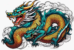 japanese dragon tattoo idea