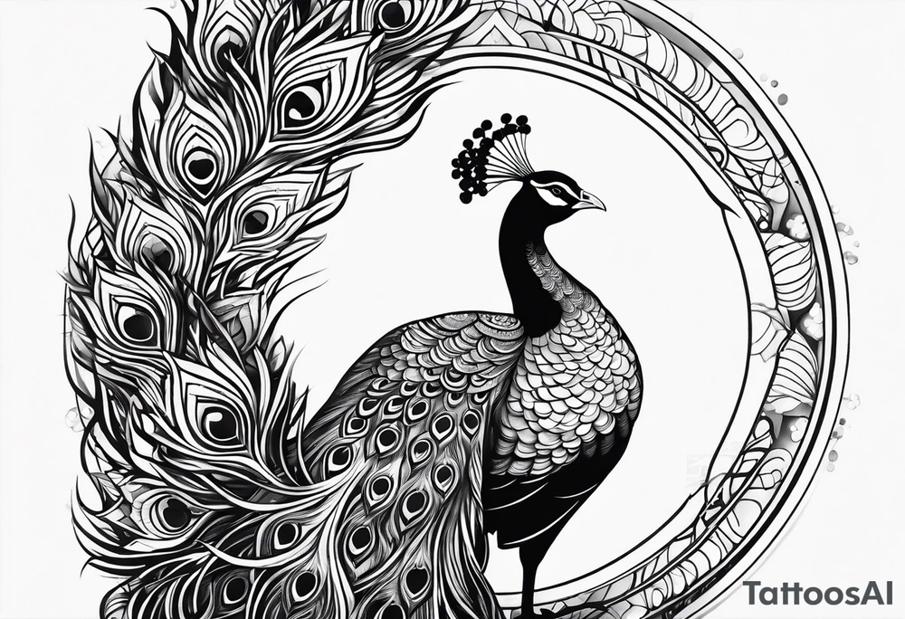 peacock tattoo idea