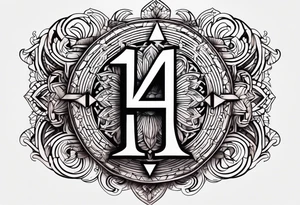 444 number tattoo idea
