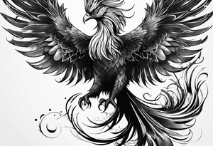 masculine phoenix tattoo idea