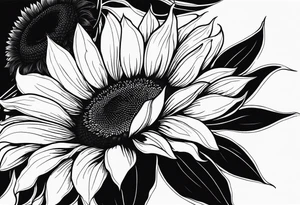 Sunflower sleeve tattoo idea