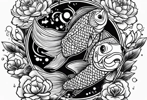 Yen yang Koi tattoo idea