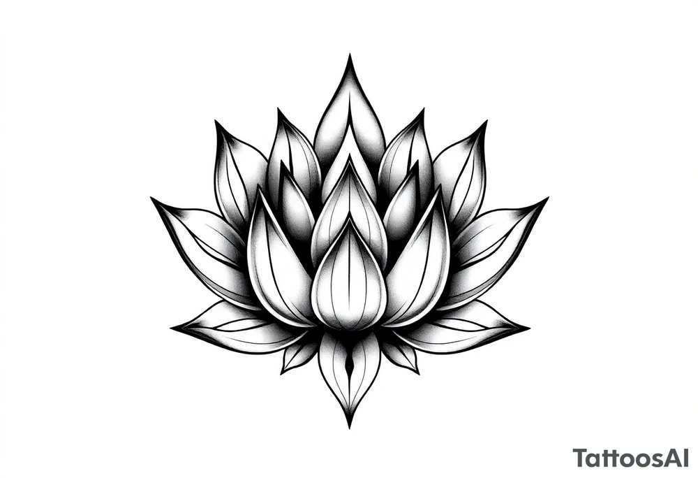Lotus flower tattoo idea