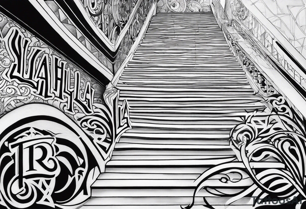 Valhalla stairs tattoo idea