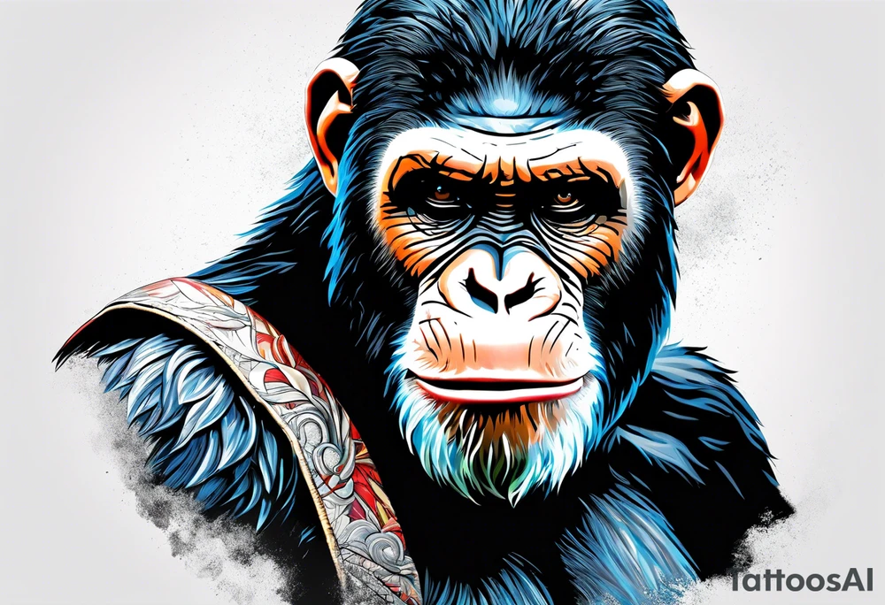 Caesar from the movie planet of the apes tattoo idea