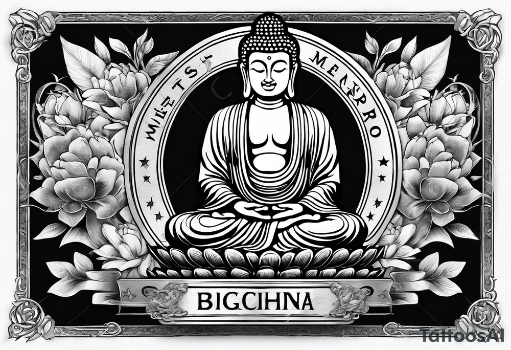 working class hero text with 20 pieces of silver and praying hands and buddha tattoo idea