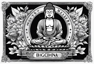 working class hero text with 20 pieces of silver and praying hands and buddha tattoo idea