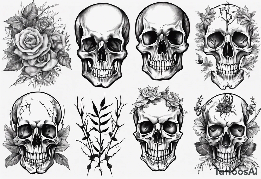 Naturalist skeleton tattoo idea