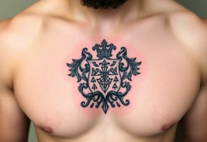 Powerful, majestic and dark Irish family crest for Smith tattoo idea