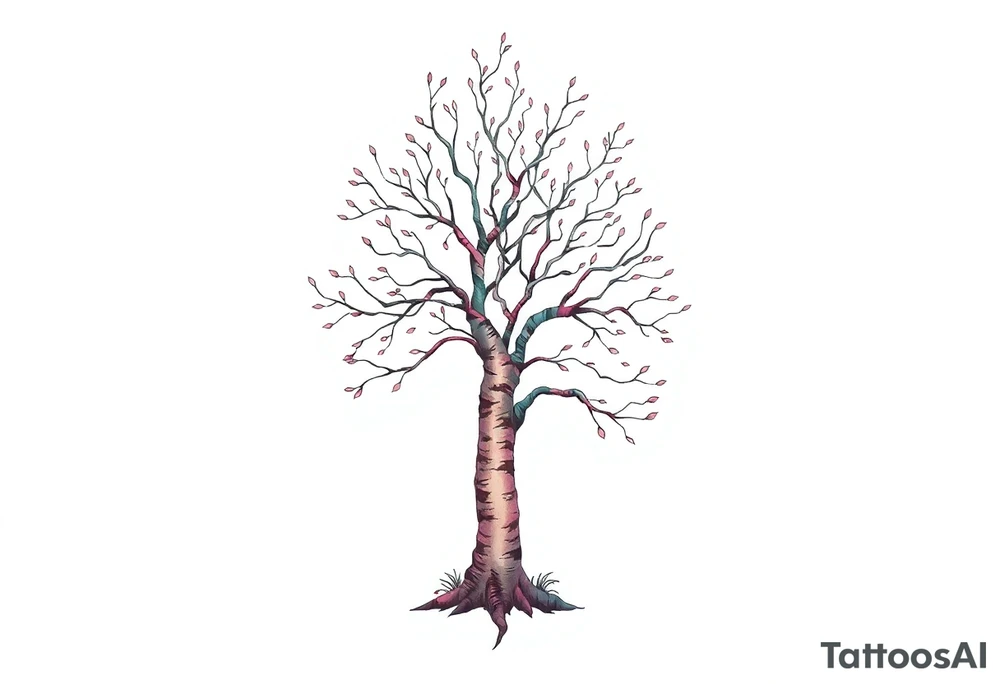 birch tree tattoo idea