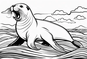 Sea lion tattoo idea