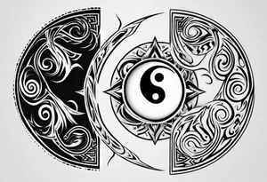 yin yang tattoo idea