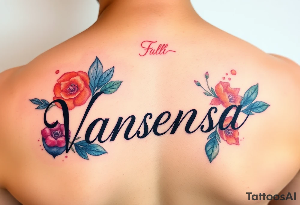 Name Vanessa tattoo idea