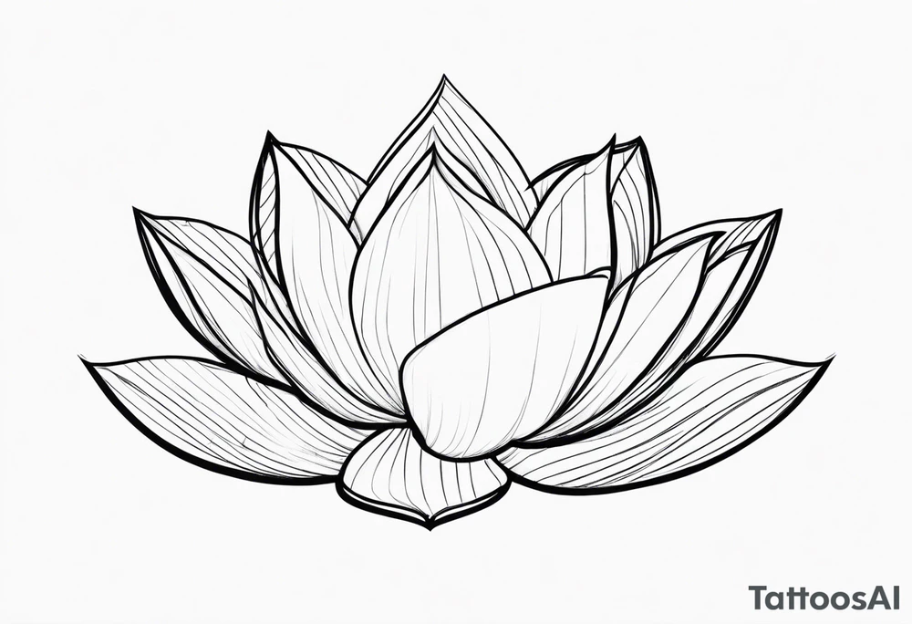 white lotus flower line tattoo tattoo idea