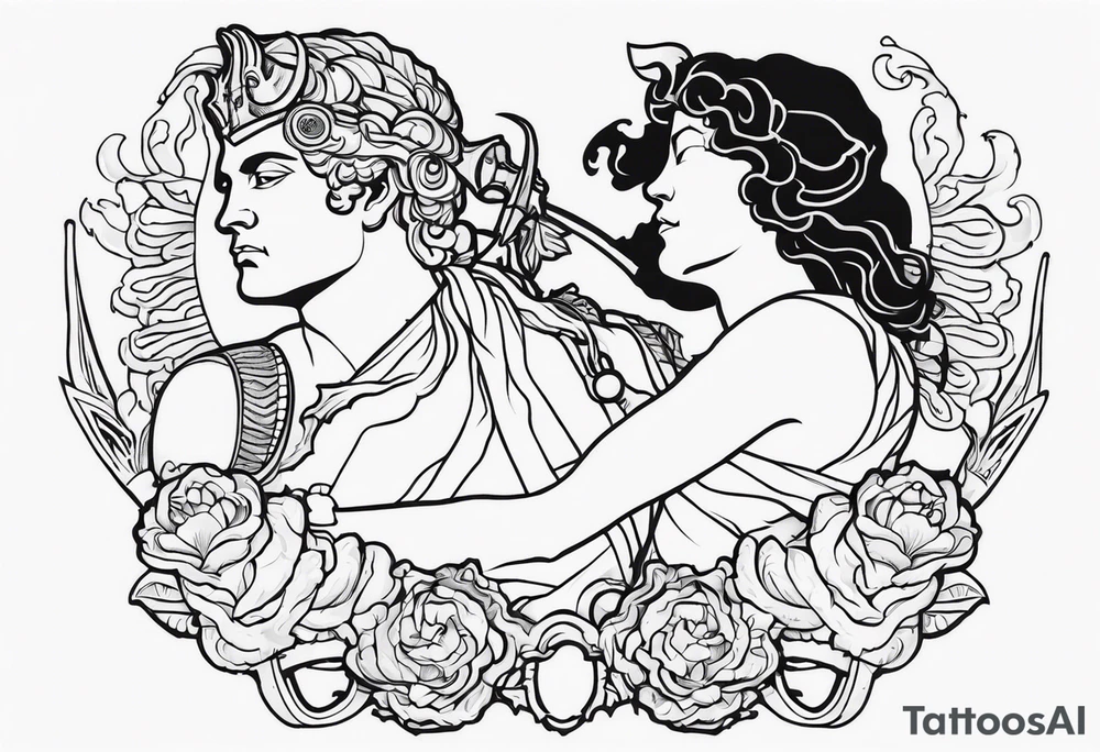 perseus holding medusas head tattoo idea