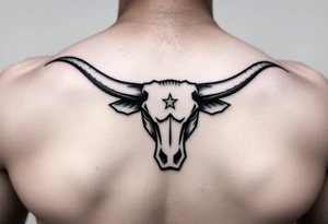 Football tattoo of the Texas longhorn tattoo idea