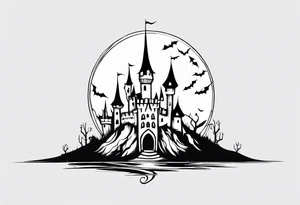 jack skellington and his castle tattoo idea