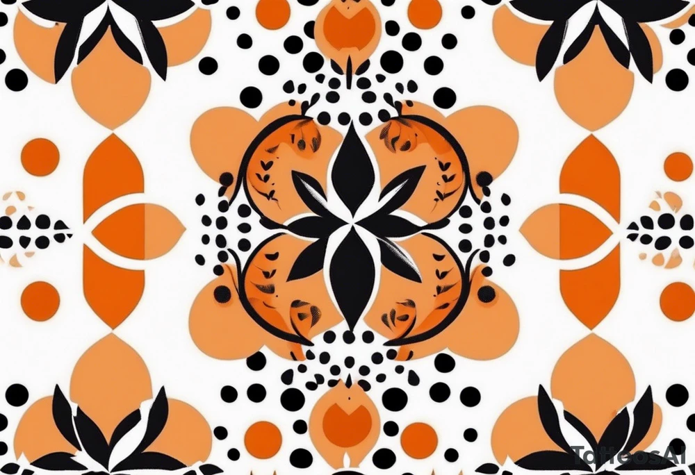orange fire tattoo idea
