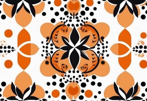 orange fire tattoo idea