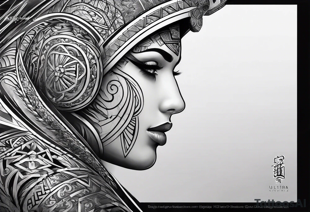 cyber sigilism forearm sleeve tattoo idea