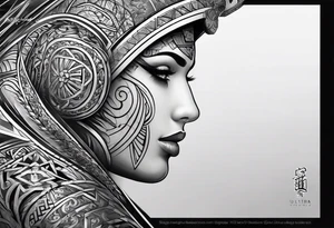 cyber sigilism forearm sleeve tattoo idea