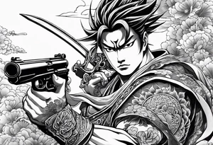 Kuniyoshi: Warrior Inaue Daikuro Masatada with Hand Cannon tattoo idea