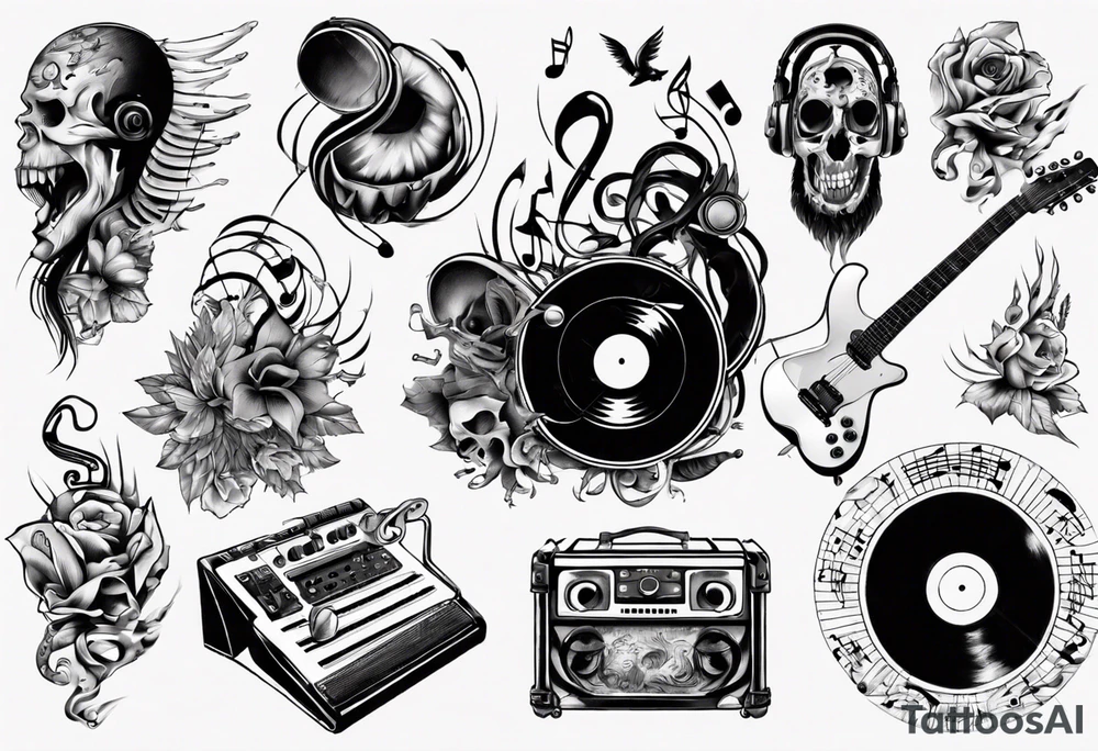 music sound tattoo idea