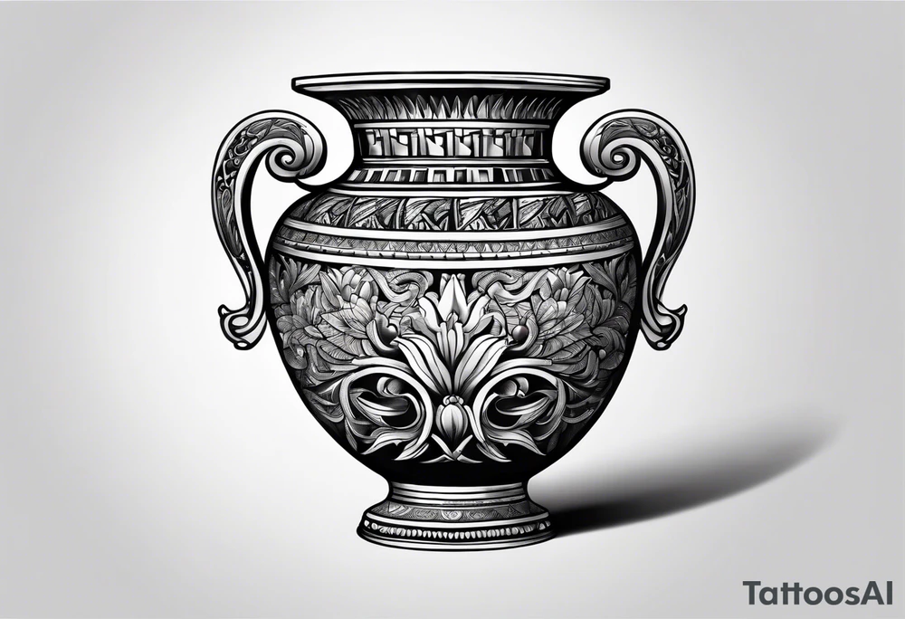 drawing ancient vase tattoo idea