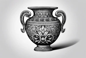 drawing ancient vase tattoo idea