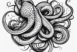 minimal tentacles tattoo idea