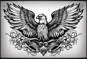 The word Glenn with wings at the side tattoo idea