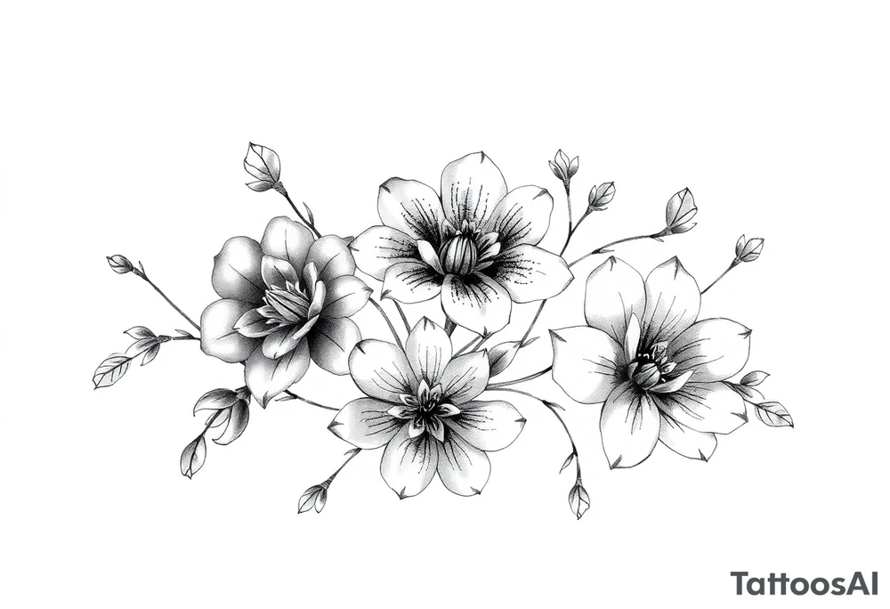Small Flowers tattoo idea