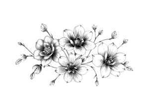 Small Flowers tattoo idea
