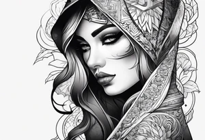 tattoo fool sleeve, broken mask tattoo idea
