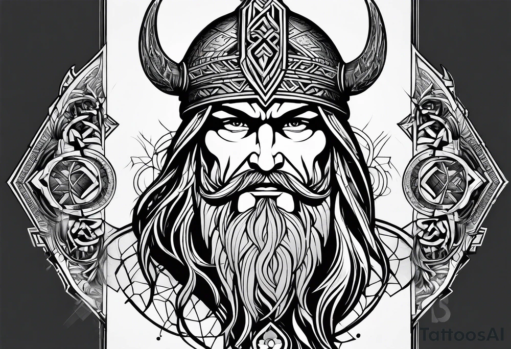 forearm tattoo. Viking odin and crow tattoo idea