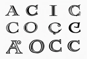 Initials: A C C A
No special designs just the letters tattoo idea